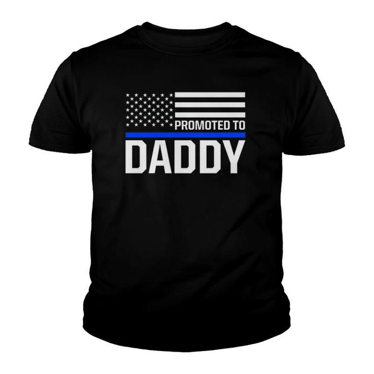 New First Time Dad To Be Daddy Police Law Enforcement Youth T-shirt