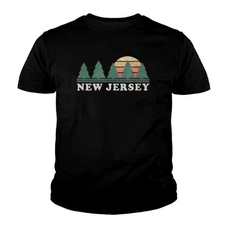 New Jersey Nj Vintage Graphic Tee Retro 70S Design Youth T-shirt
