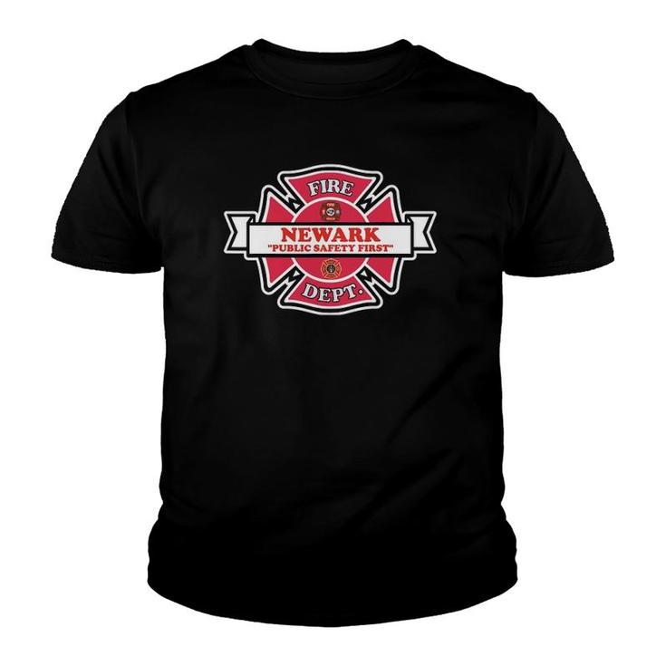 Newark Fire Department Patch Image New Jersey Youth T-shirt