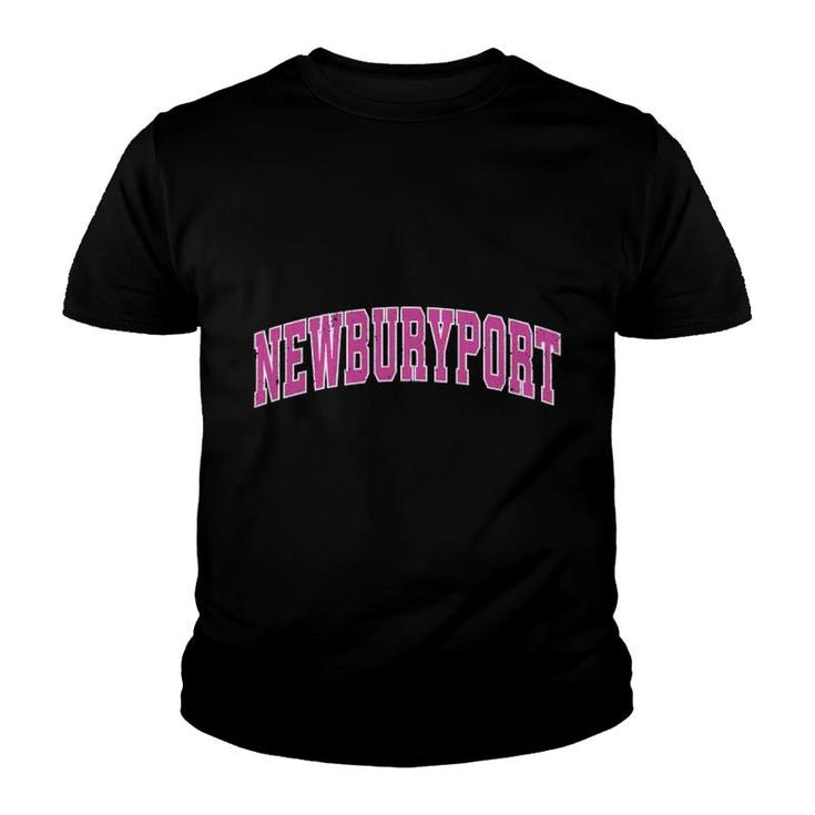 Newburyport Massachusetts Ma Vintage Sports Design Pink Desi Youth T-shirt