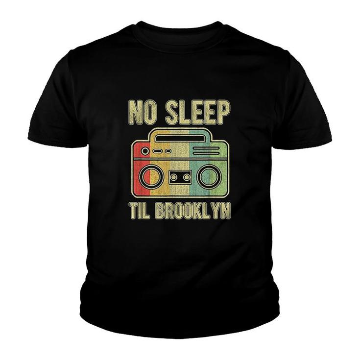 No Sleep Til Brooklyn Old School Portable Stereo Youth T-shirt