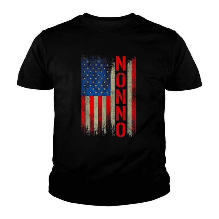 Nonno Gift America Flag Gift For Men Father's Day Funny Youth T-shirt