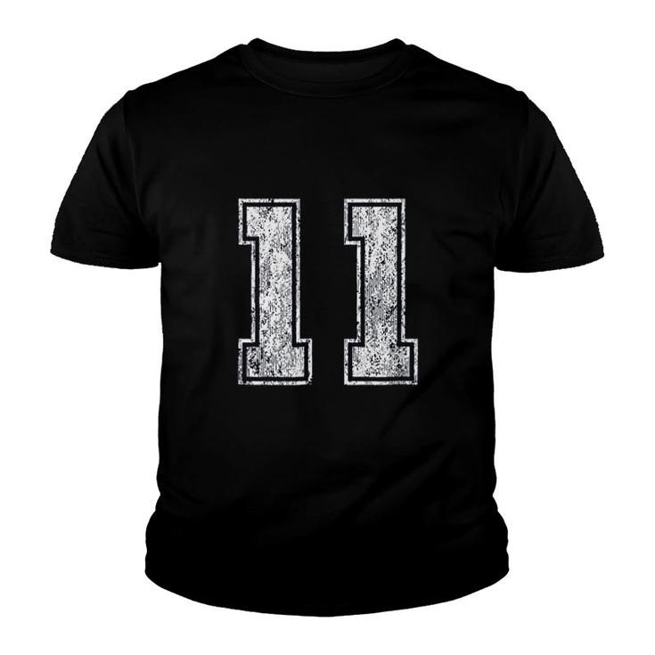 Number 11 Vintage Eleven Youth T-shirt