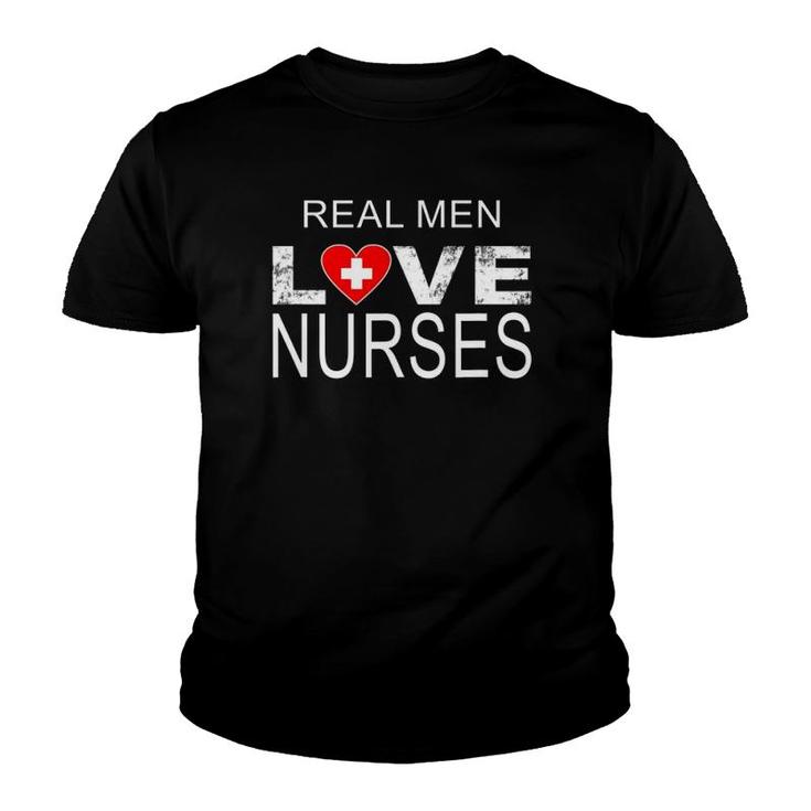 Nurse Husband Real Men Love Nurses Youth T-shirt