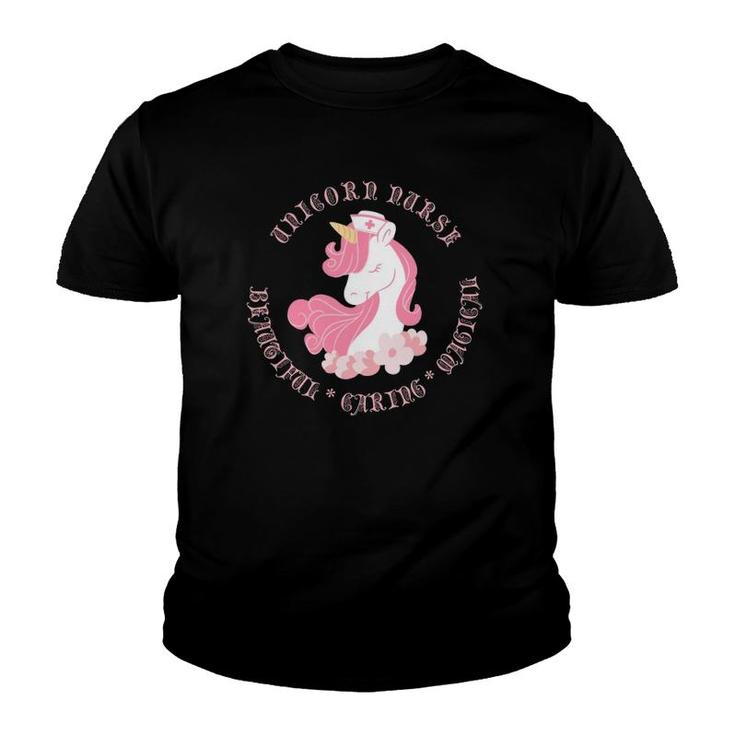 Nurse Unicorn Lovers Gift Cna Lpn Rn Nursing Student Youth T-shirt