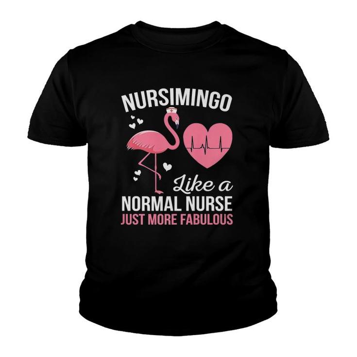 Nursimingo Pink Flamingo Funny Nurse Youth T-shirt
