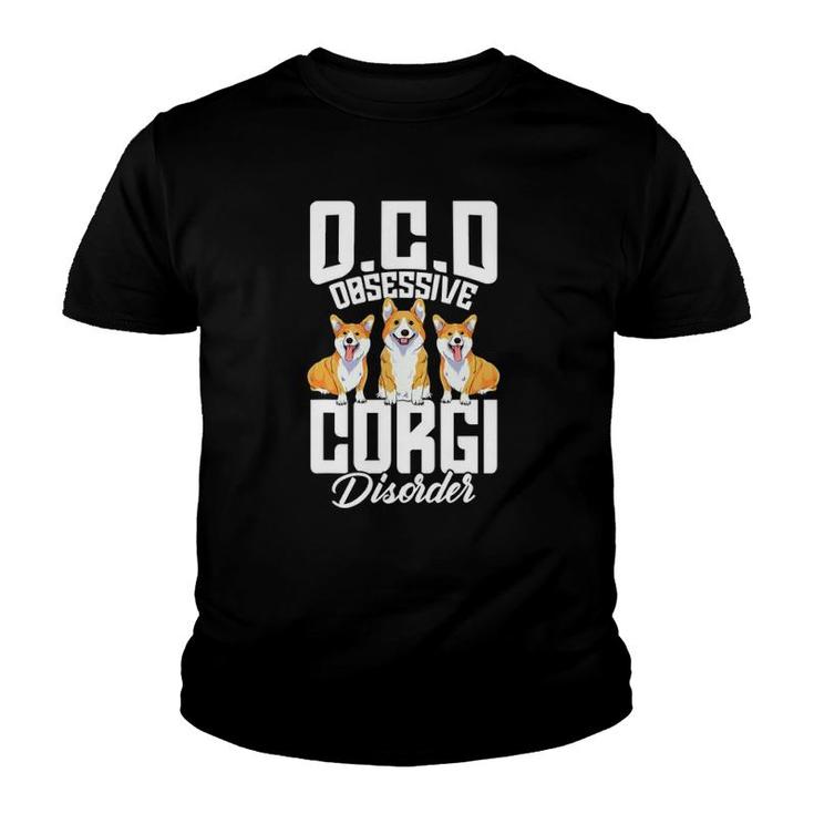 Ocd Obsessive Corgi Disorder Kawaii Dog Lover Youth T-shirt