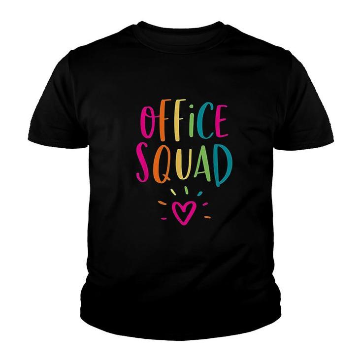 Office Squad Administrative Assistant Gift School Secretary Youth T-shirt