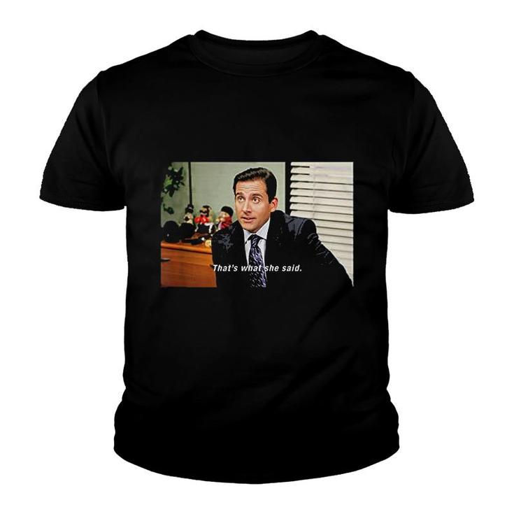 Office Thats What She Said Caption Youth T-shirt