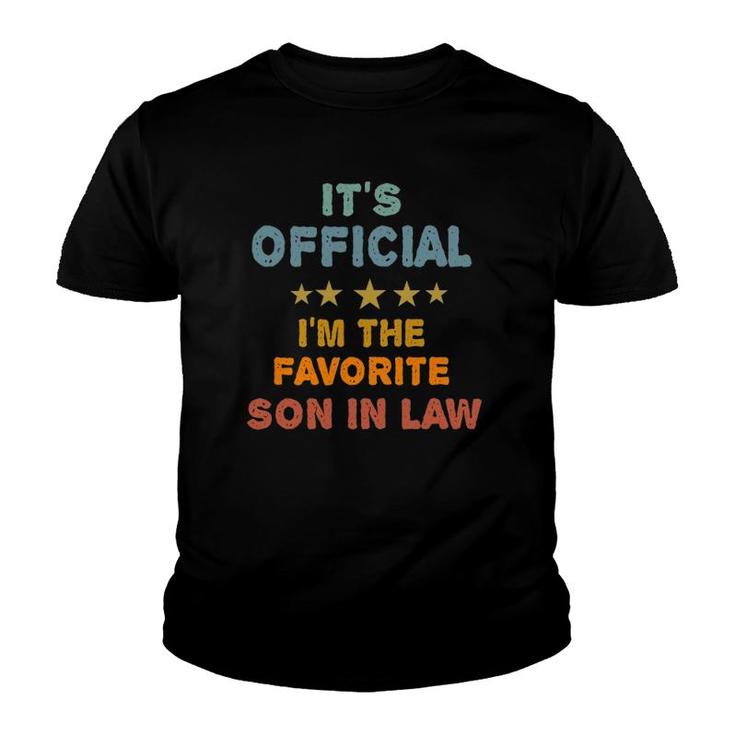 Official Favorite Son In Law Funny Gift From Mother In Law Youth T-shirt