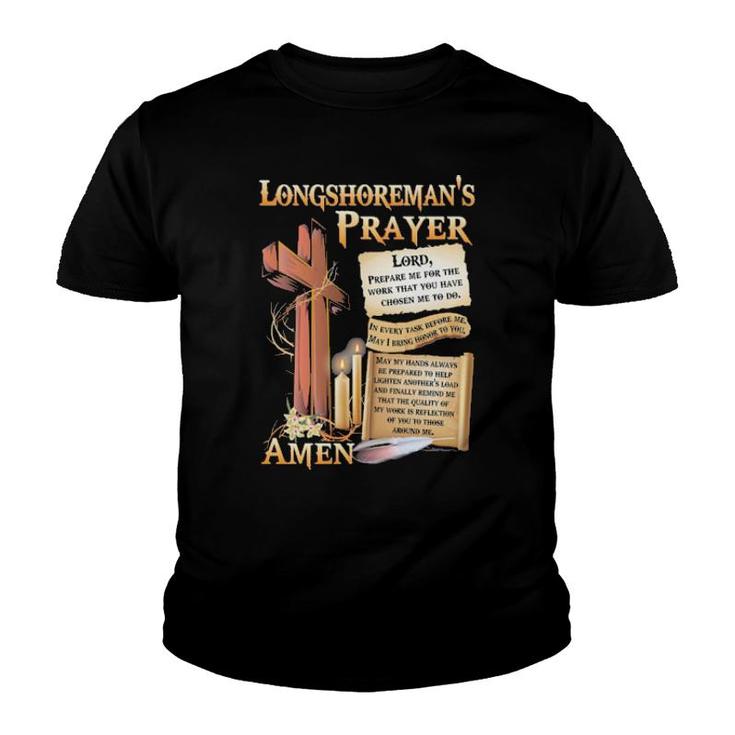 Official Longshoreman's Prayer Lord Amen Youth T-shirt