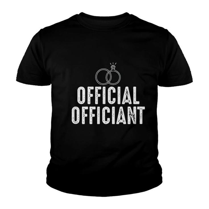 Official Ring Marriage Officiant Wedding Youth T-shirt