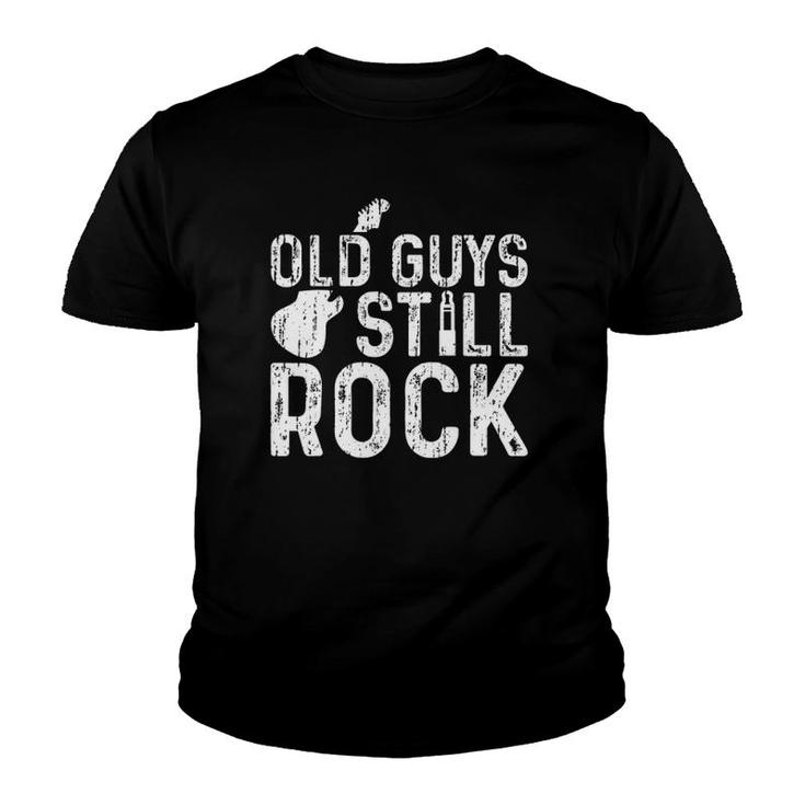 Old Guys Still Rock Guitar Grandpa Guitar Lover Youth T-shirt