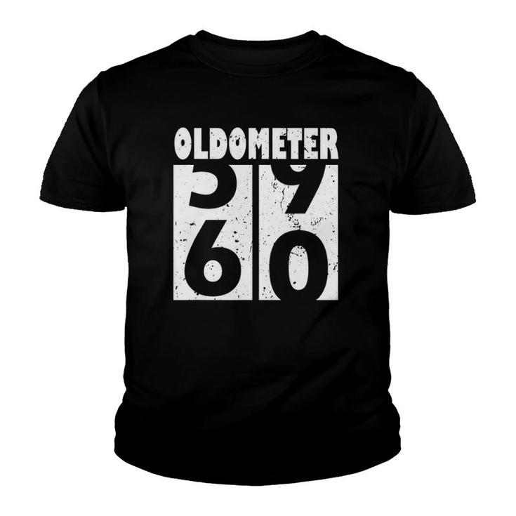 Oldometer 60 Funny 60Th Birthday Gift 59 60 Years Old Youth T-shirt