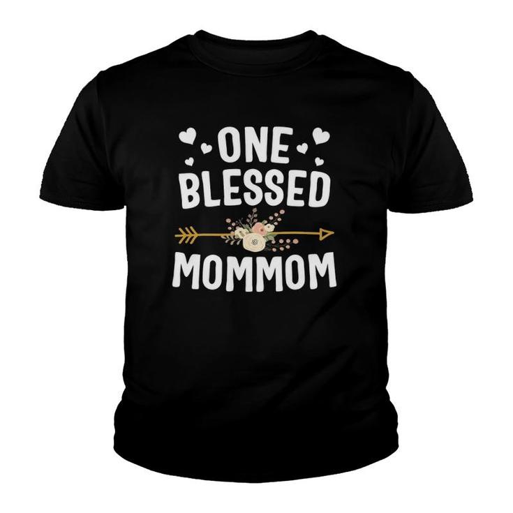 One Blessed Mommom  Cute Mother's Day Youth T-shirt