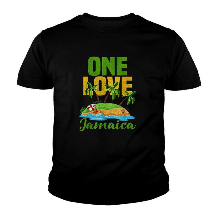 One Love Jamaica Caribbean Vacation Youth T-shirt