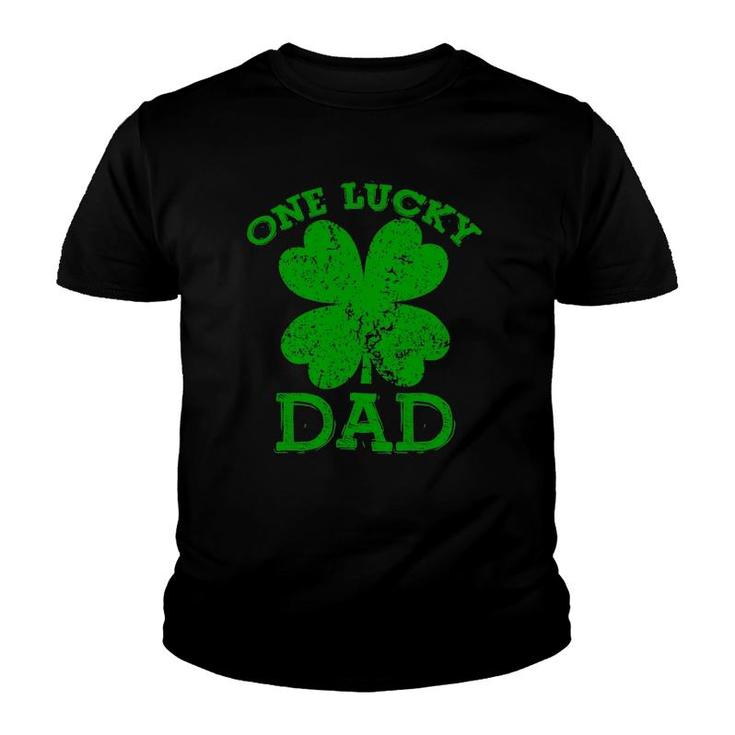One Lucky Dad Vintage St Patricks Day Men Youth T-shirt