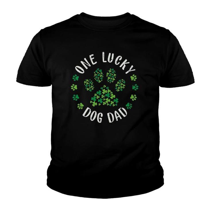 One Lucky Dog Dad Dog Dad Tee St Patricks Day Youth T-shirt