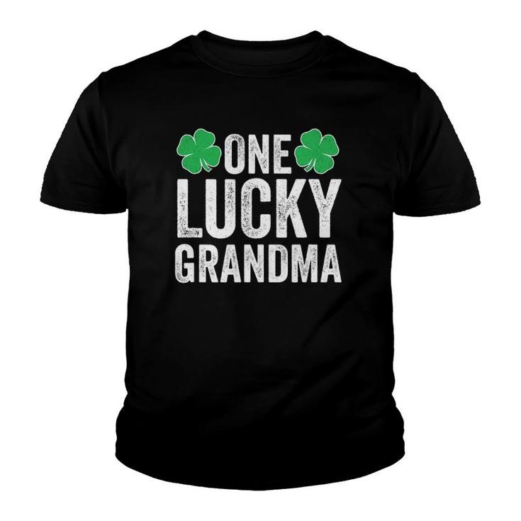 One Lucky Grandma Clover Women St Patricks Day Grandmother Youth T-shirt