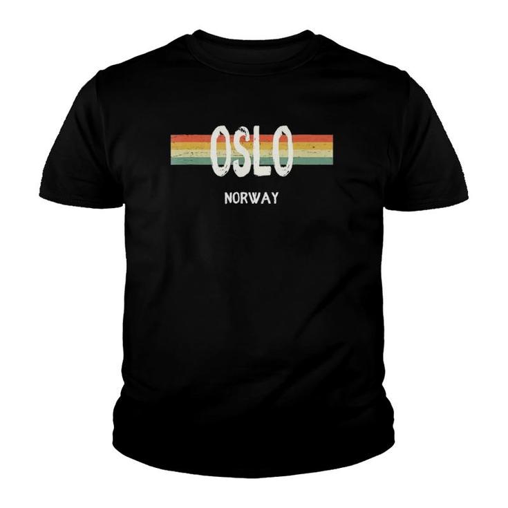 Oslo Norway Vintage Retro 1980S Style Youth T-shirt
