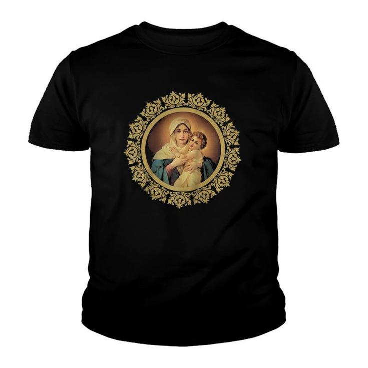 Our Lady Of Schoenstatt Mother Thrice Admirable Catholic Raglan Baseball Tee Youth T-shirt