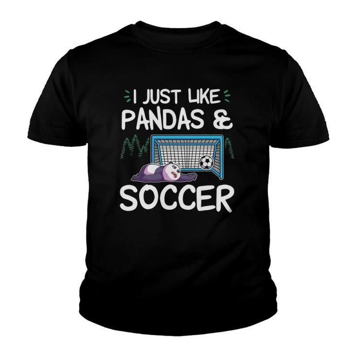 Panda Soccer I Just Love Pandas And Playing Soccer Youth T-shirt