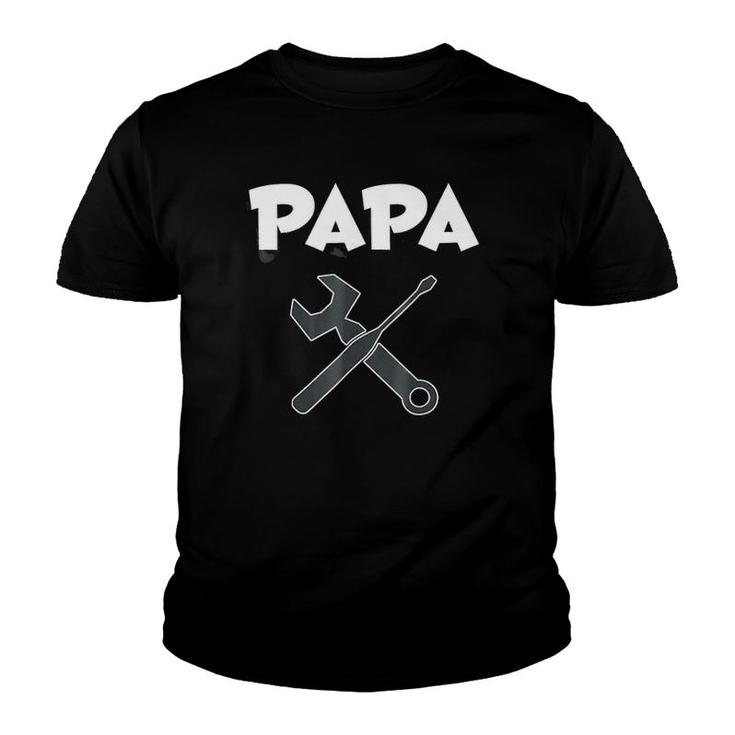 Papa The Handyman Father's Tools Youth T-shirt