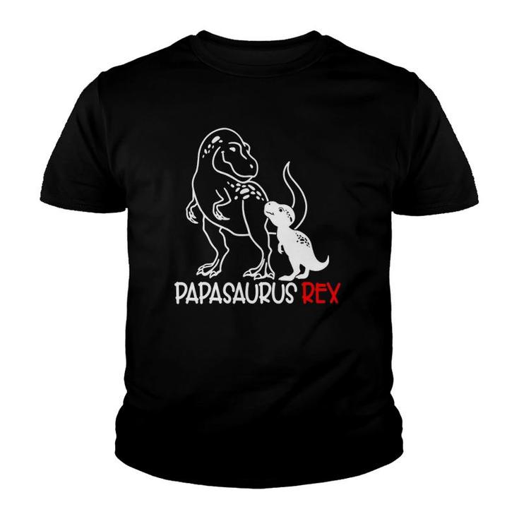 Papasaurusrex Dinosaur Funny Papa Saurus Father's Day Youth T-shirt