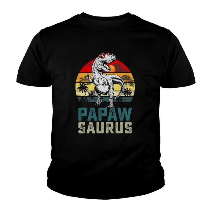 Papawsaurusrex Dinosaur Papaw Saurus Fathers Day Youth T-shirt