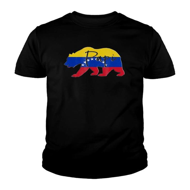 Papi Bear  Venezuela Flag Youth T-shirt