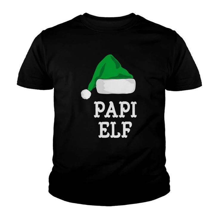 Papi Elf Christmas Matching Family Group Xmas Gift Youth T-shirt
