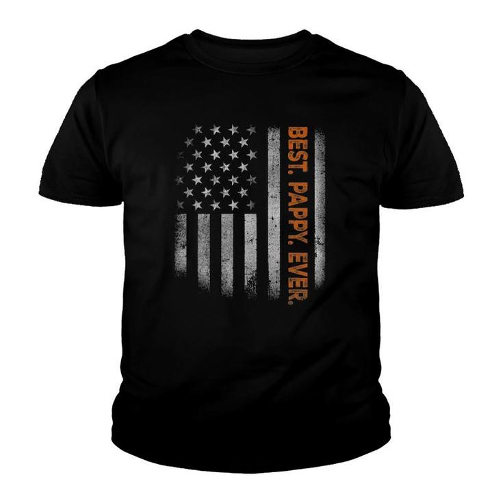Pappy American Flag Father's Day Gift Youth T-shirt