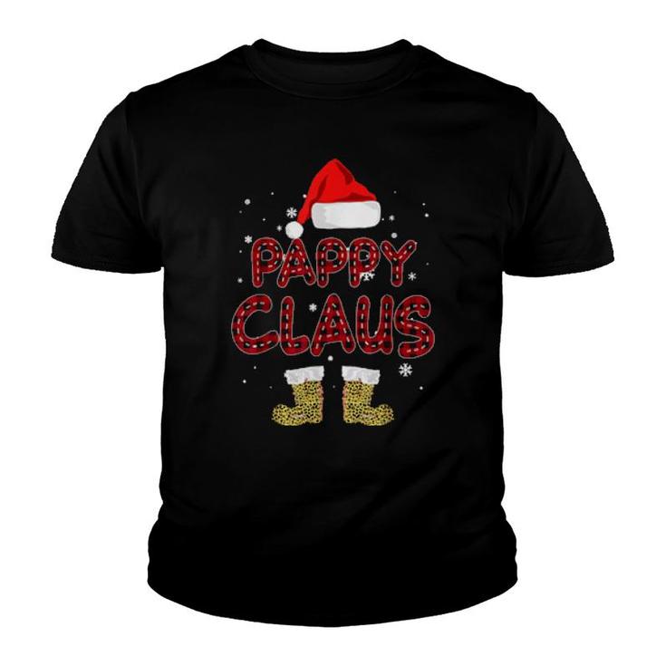 Pappy Claus Leopard Christmas Pajama Santa For Mom Dad  Youth T-shirt
