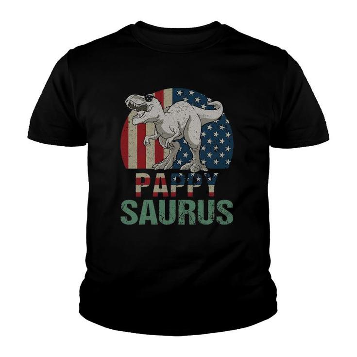 Pappysaurus Dinosaur Pappy Saurus Father's Day 4Th Of July Youth T-shirt