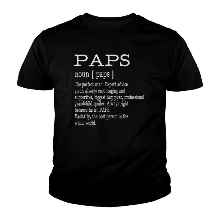 Paps Definition Grandpa Father's Day Gifts - Men Youth T-shirt