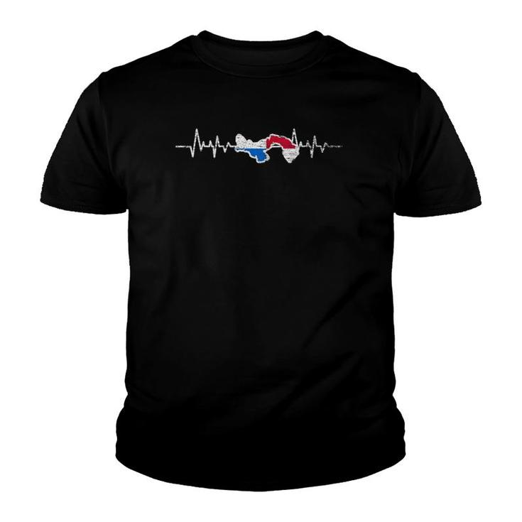 Patriotic Panamanian Flag Heartbeat Panama Youth T-shirt