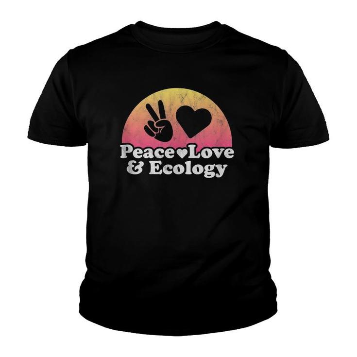 Peace Love And Ecology Youth T-shirt