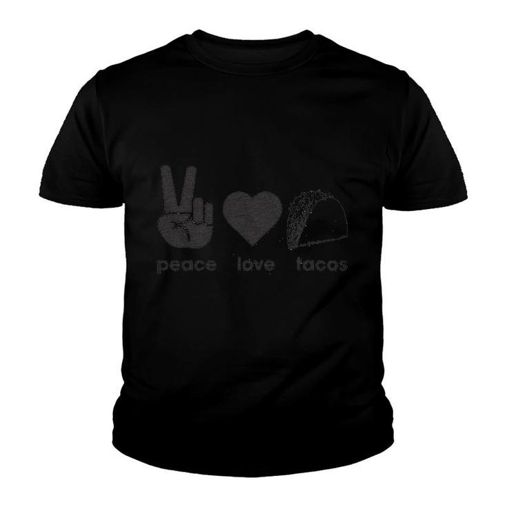 Peace Love Tacos Funny Saying Youth T-shirt