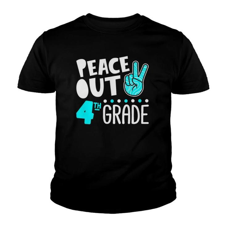 Peace Out 4Th Grade Graduation Last Day School 2021 Funny Youth T-shirt