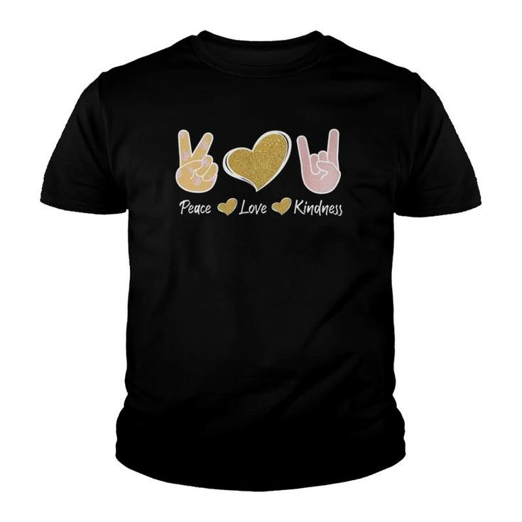 Peace Sign Love Kindness Peace Youth T-shirt