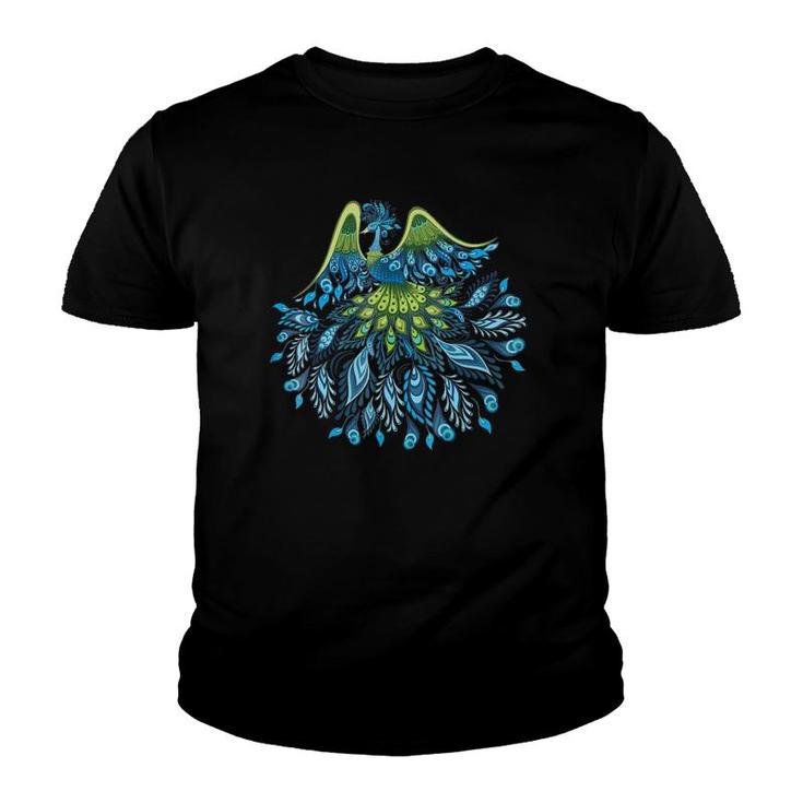 Peacock Splendor Fantasy Youth T-shirt