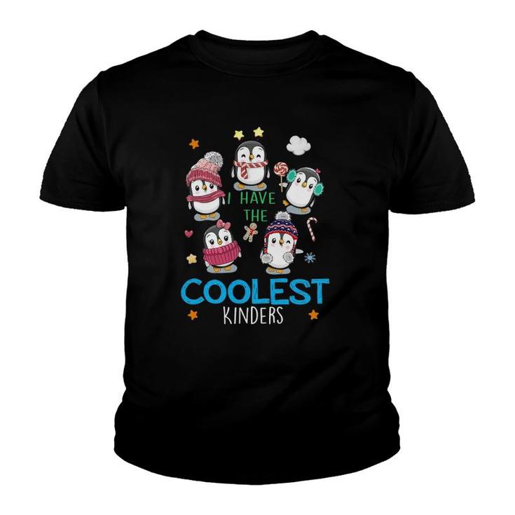 Penguins On Snow I Have The Coolest Kinders Cute Teacher Youth T-shirt
