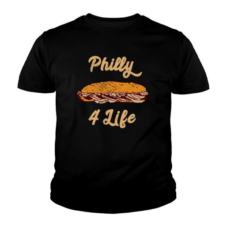 Philly Cheesesteak For Life Philadelphia Youth T-shirt