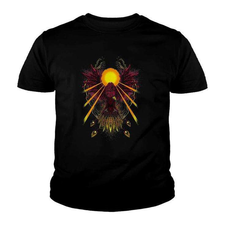 Phoenix Bird Rising From The Ashes Youth T-shirt