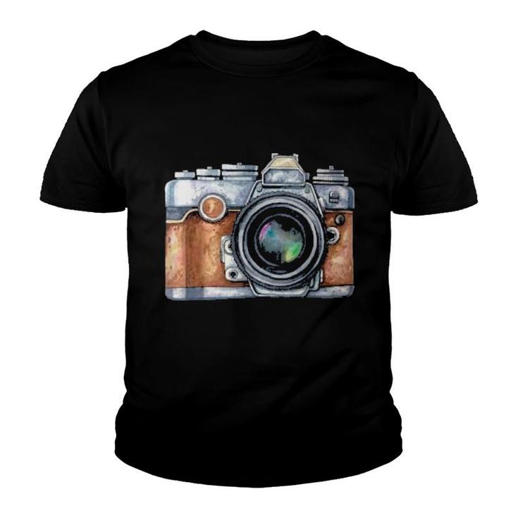 Photographer Vintage Tetro Photography Camera   Youth T-shirt
