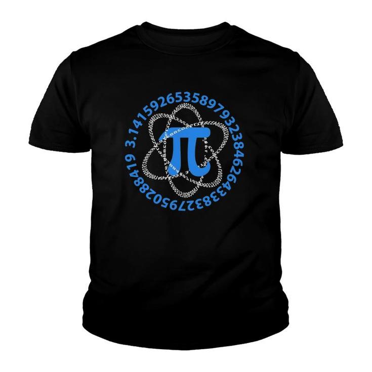 Pi Day 2022  Atom Pi Math Geek Science Lovers Gift Youth T-shirt