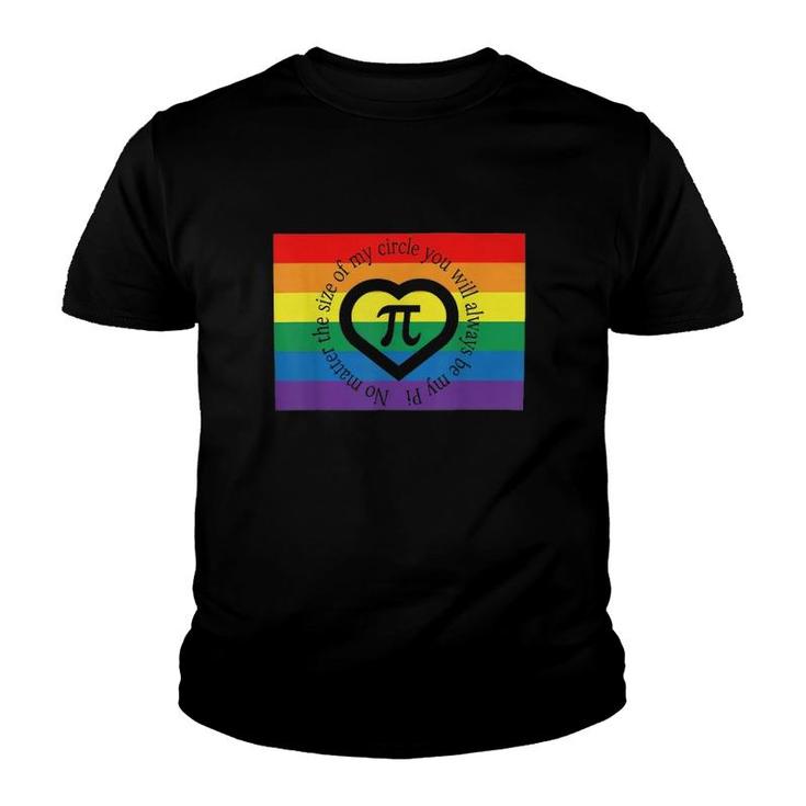 Pi Day 314 Pride Flag Math Quote Pun Youth T-shirt