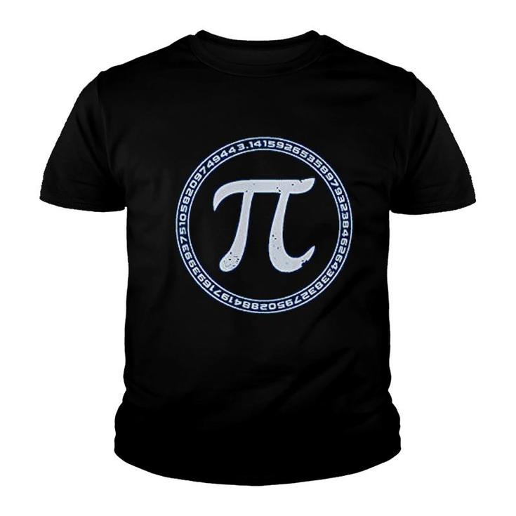 Pi Sign Circle Math Nerd Geek Youth T-shirt