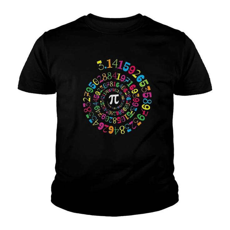 Pi Spiral Novelty Math Geek 314 Pi Day Youth T-shirt
