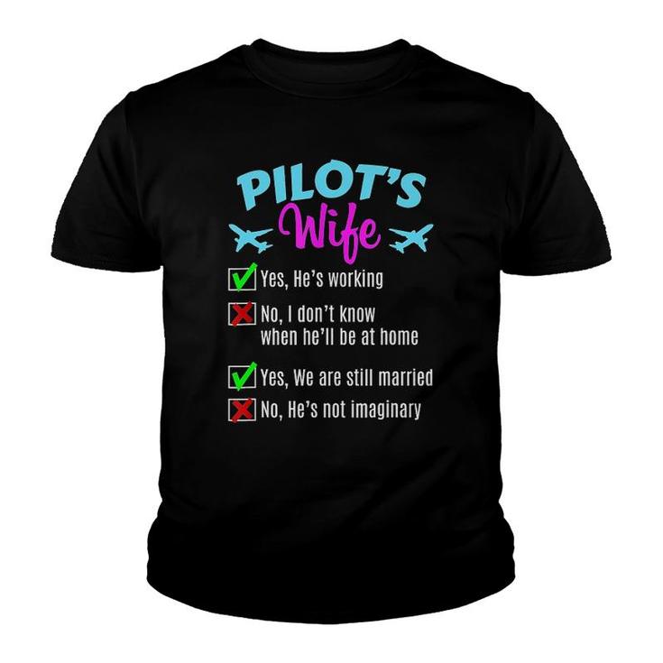Pilots Wife Funny Youth T-shirt